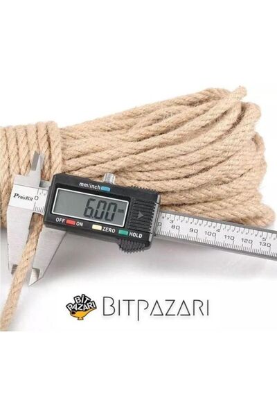 izmir Bitpazarı 6 mm 5 metri frânghie de iută - frânghie de răchită - frânghi...