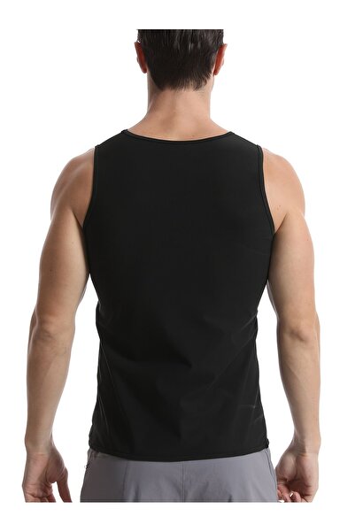 MİSTİRİK Men's Sauna Tank Top Koresi Black Effective Slimming and Fat Burning Helper