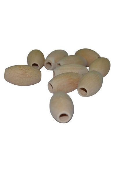 Selin 20 Mm Raw Unprocessed Oval Wooden Beads - 75 Pieces