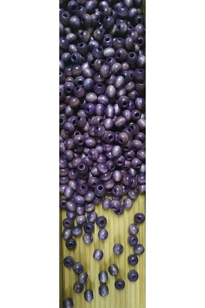 Selin Wooden Beads 10 Mm 100 Gr (Average ± 250 - 300 Pieces) Lilac