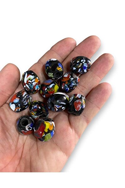 Flea Market Mărgele indiene din sticlă ovală - Mărgele de bijuterii - Mărgele...