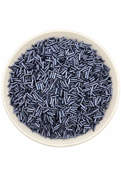 Flea Market 25gr Mărgele de țeavă de sticlă de culoare bleumarin/albastru înc...