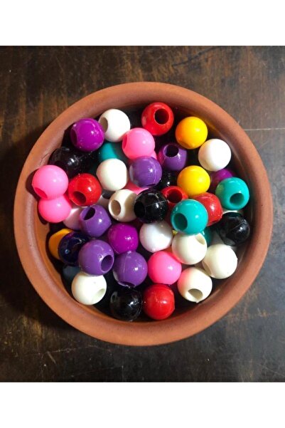 Flea Market 14 мм цветни пластмасови мъниста - (50 броя)