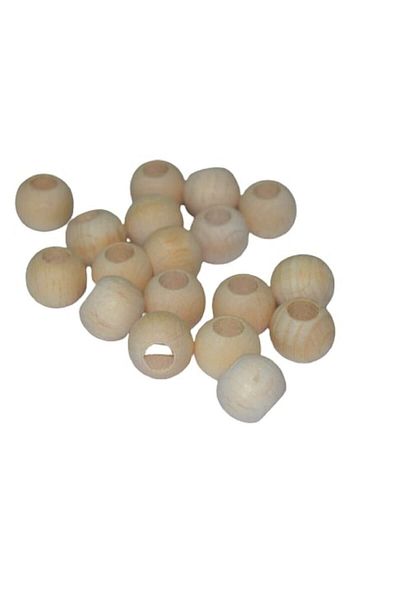 Selin 10 Mm Raw Unprocessed Wood Beads - 100 Grm (Average ± 250 - 300 Pieces)