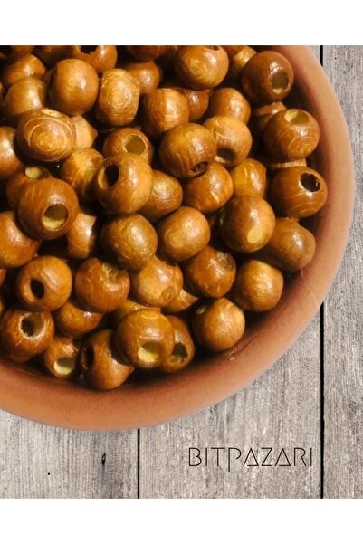 Flea Market Mărgele din lemn de culoare stejar (maro deschis) - 10 mm - 200 buc