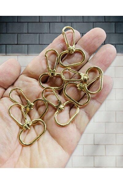 YuliCraft 10 τεμάχια 2 εκ. Χρυσό συρμάτινο περιστρεφόμενο μπρελόκ μακραμέ, γά...