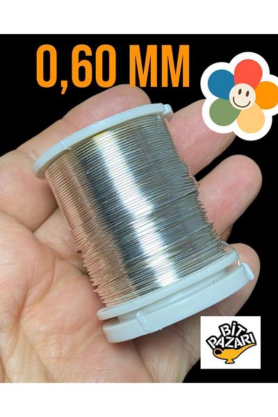 izmir Bitpazarı Χάλκινο σύρμα λουλουδιών 0,60 mm - Σύρμα κοσμήματος - Σύρμα χόμπι - 1 καρούλι