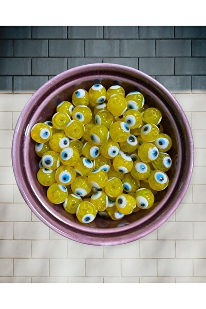 Flea Market Žute staklene perle iz Bodruma - Perle za nakit - Dekorativne per...