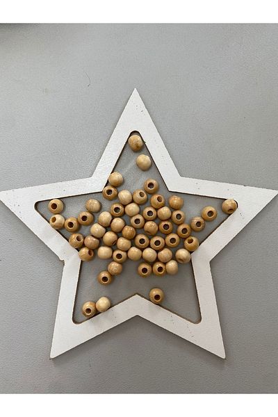 Selin 10 Mm Polished Wooden Beads - 100 Pieces
