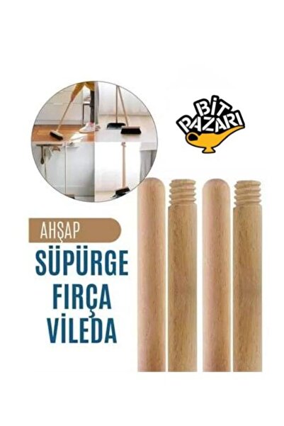 izmir Bitpazarı Kaliteli Çam keresteden Ahşap Vileda Sapı  - ( 0rt. 120cm )