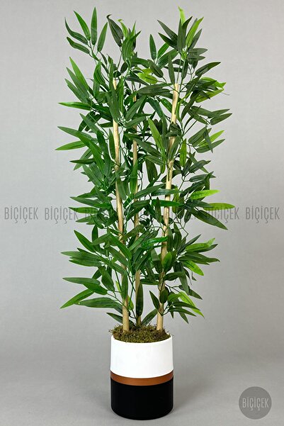 BİÇİÇEK Yapay Bambu Ağacı 100cm lux saksı