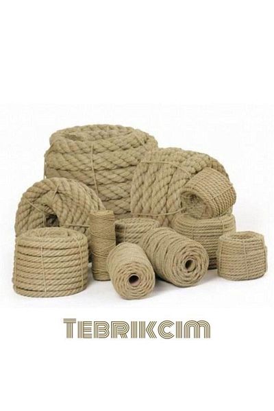 tebrikcim Διακοσμητικό Σχοινί Ιούτας 8 mm 30 m