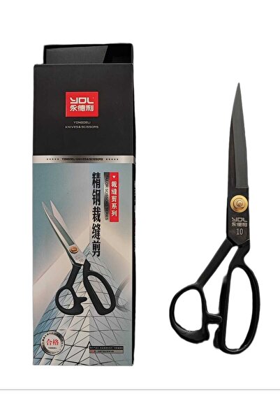 YDL A-250-10no Siyah Renk Profesyonel Kumaş Kesim Makası