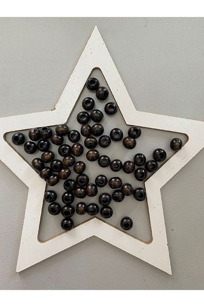 Selin 10 Mm Brown Wooden Beads - 100 Grm. (±300 Pieces)
