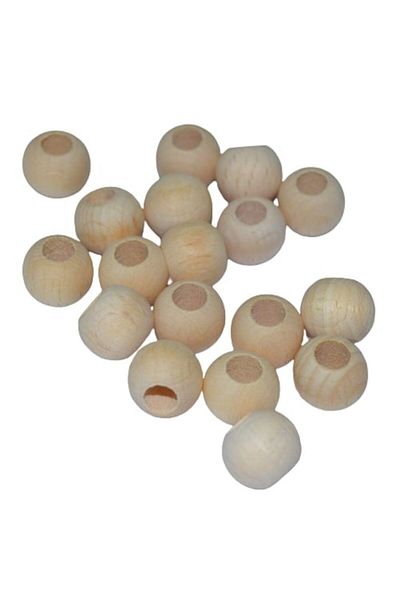 Selin 14 Mm Raw Unprocessed Wood Beads - 50 Grams (50 Pieces.)