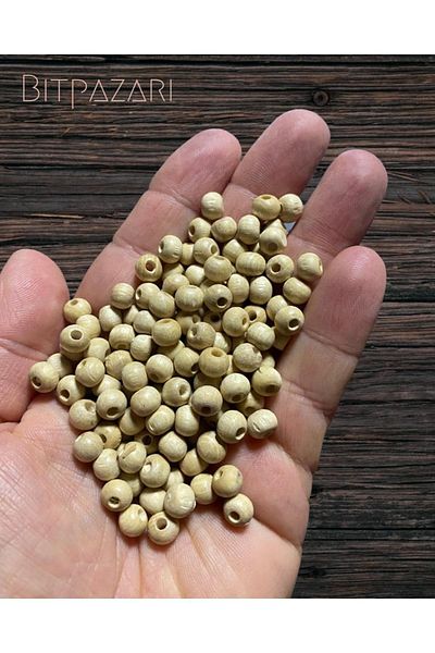 Flea Market Mărgele din lemn brut de 6 mm - 300 buc -