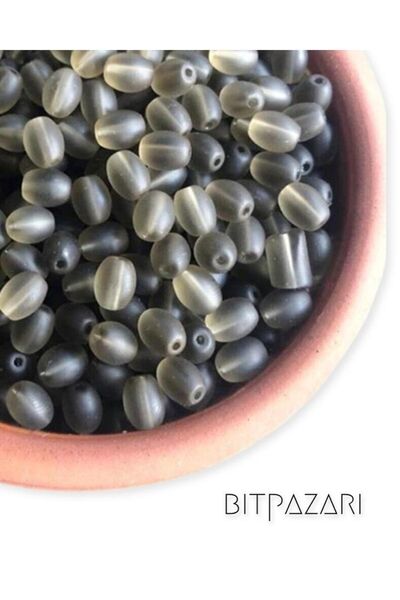 Flea Market Mărgele de sticlă afumată ovală de 8 mm - Mărgele de bijuterii - ...