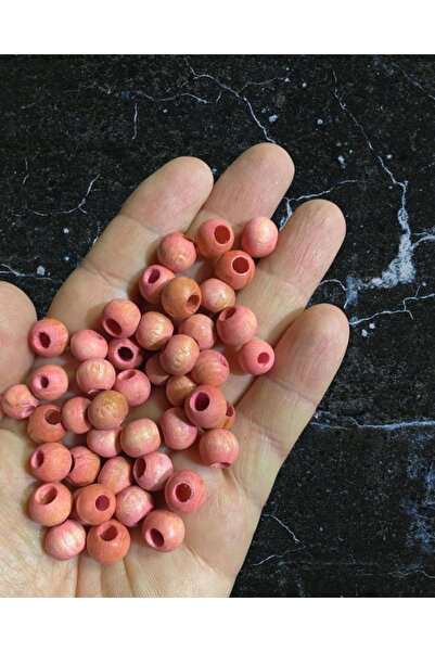 Flea Market 10 мм меки розови дървени мъниста, декоративни мъниста, мъниста м...