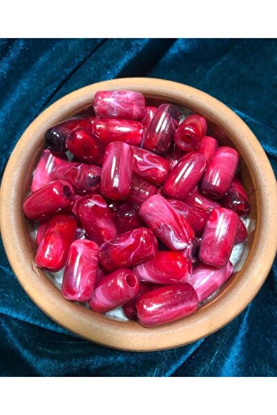 Flea Market Mărgele de macrame marmură tip țeavă de 20 mm - 20 buc