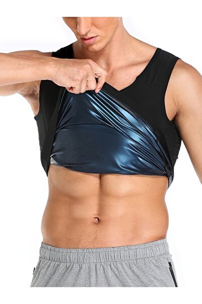 MİSTİRİK Nodiko Bibax Men's Sauna Thermal Athlete Help Your Fat Appetit Polymer Fabric Corset Effective Black Color