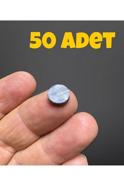 izmir Bitpazarı 50 pcs Magnet & Model & Magnet for Hobby work - (10mm X 2mm - 1cm diameter 2mm thick)