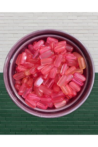 Flea Market Mărgele acrilice decorative roz sidefate - Mărgele decorative - M...