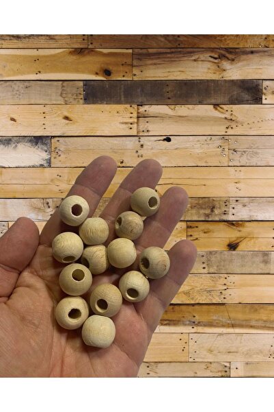 Flea Market 16 mm sirovi 100 gr široki otvor obrađeni G Pleteno drveni perli