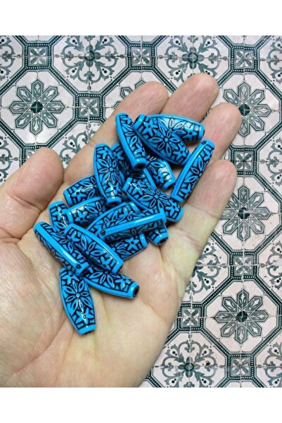 Flea Market خرز أكريليك ريفي غريب - 16 قطعة