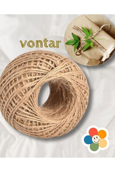 VONTAR 2 Τεμάχια 100 gr Νήματα γιούτας 100 μέτρων - Ψάθινο νήμα