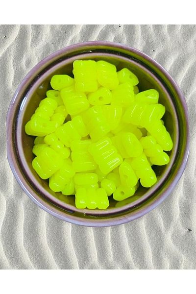 izmir Bitpazarı Phosphorescent Corn Beads, Fishing Beads, Float, Fisherman's Beads - 12 Pieces