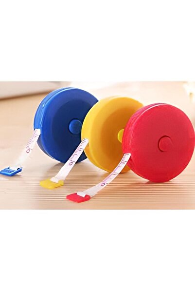 Genel Markalar Otomatik Basmalı Mezura 150 Cm Terzi Mezurası 1,5 M - Metre Vü...