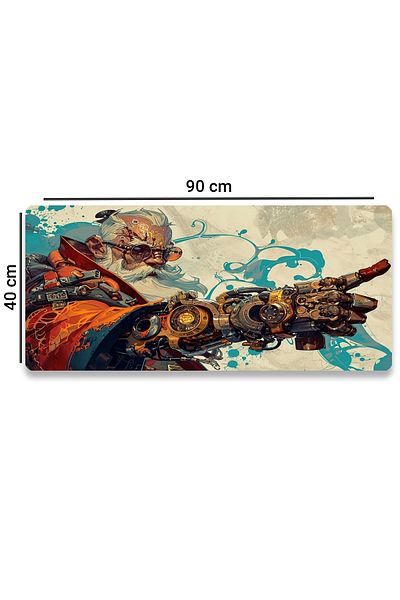 SonicTouch Ultragrand Cyberpunk Captain XXL Keyboard Mouse Pad - 40X90Cm