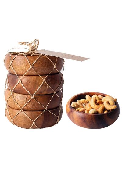 MarBilo Akasya Ağacı Natural Dekoratif Çerezlik Kuruyemiş Kase,kahvaltı Seti,...