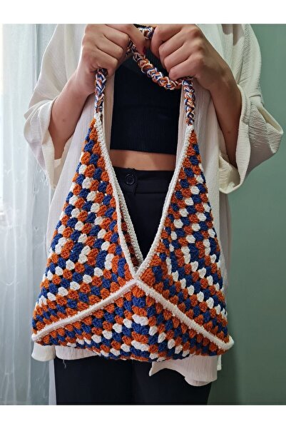 EHF LifeStyle MOTİFLİ ÇANTA / KORE STİLİ ÇANTA / ÖRGÜ ÇANTA / YAZLIK ÇANTA/