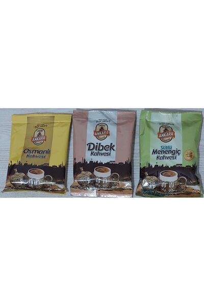 Tarihi Ankara Osmanlı Sütlü Menengiç Dibek üçlü set