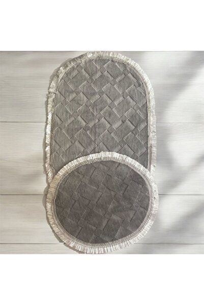 Erba kreasyon Διπλό Σετ Τουαλέτας - Αντιολισθητική Βάση και Χαλάκι Μπάνιου