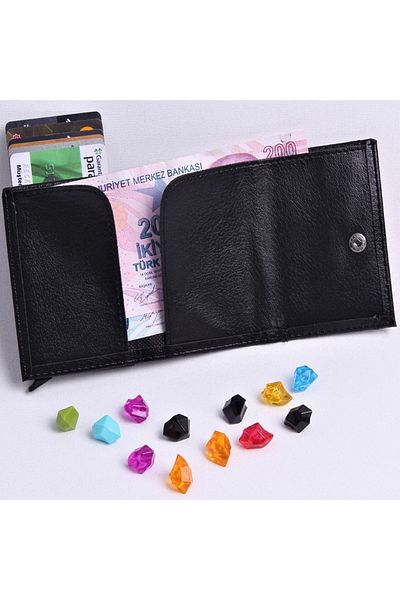 Ozka Leather Collection Automatic Mechanism Wallet - Keychain and Bracelet Gift