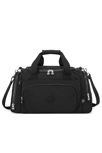 SMART BAGS Унисекс спортна чанта за пътуване STD - мачкана материя, модел 1211, черна класика