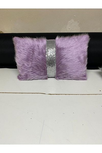 YILMAZHOME Husă de pernă decorativă cu dungi dreptunghiulare de pluș