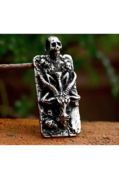 VİKİNGS الفولاذ المقاوم للصدأ Sabbatic الماعز طقوس لوسيفر الخماسي قلادة / قلا...