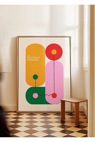 ARTHOUSECOLLECTIVE Bauhaus Exhibition Poster - Tablo Ölçülerinde Çerçevesiz P...