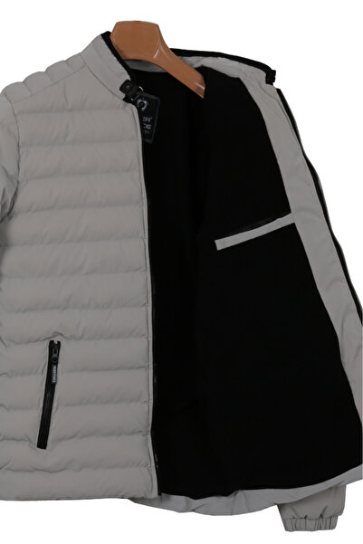 Modarar Carbon Leather Men's Puffer Jacket - Slim Fit Rar01227