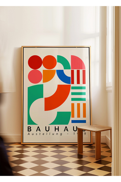 ARTHOUSECOLLECTIVE Bauhaus Poster - Museum Weimar - 2 - Frameless Poster in Painting Dimensions