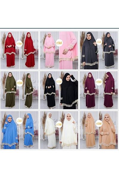 Giyas Tekstil Comfortable Prayer Clothes - Two Pieces Prayer Dress