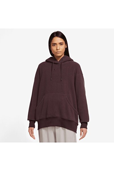 Nike Жіноча полярна кофта - плюшевий пуловер, кавовий колір