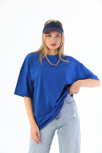 İLKCET MODA Tricou de bază oversize unisex din bumbac