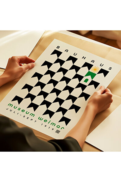 ARTHOUSECOLLECTIVE Bauhaus Poster - Museum Weimar - Frameless Poster in Painting Dimensions