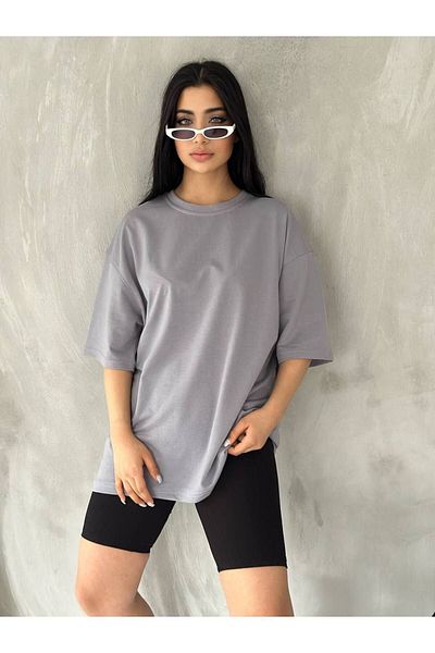 İLKCET MODA Βαμβακερό μπλουζάκι Unisex Oversize Basic