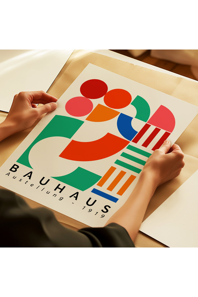 ARTHOUSECOLLECTIVE Bauhaus Poster - Museum Weimar - 2 - Frameless Poster in Painting Dimensions