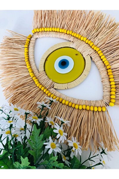 Genel Markalar Sarı Nazar Göz Nazarlık Duvar Süsü Kapı Süsü Bohem Ayna